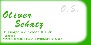 oliver schatz business card