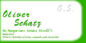 oliver schatz business card